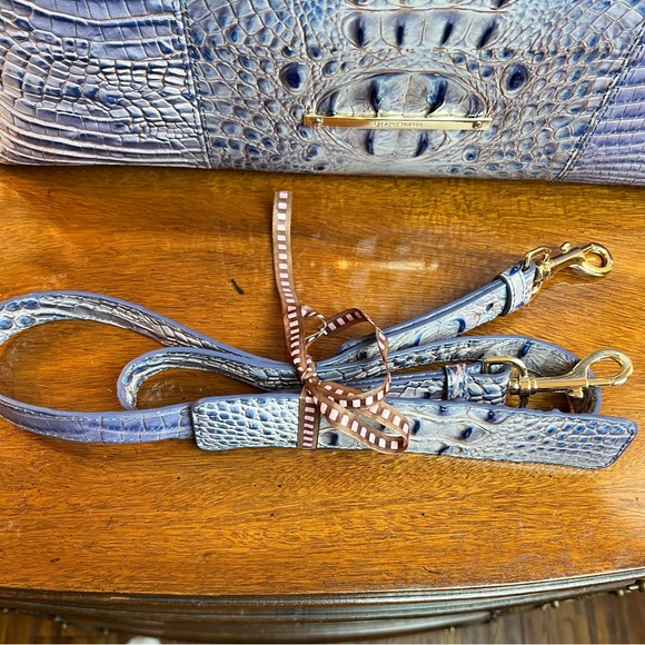 NWOT Brahmin Duxbury Weekender In Washed Indigo - Picture 7 of 13